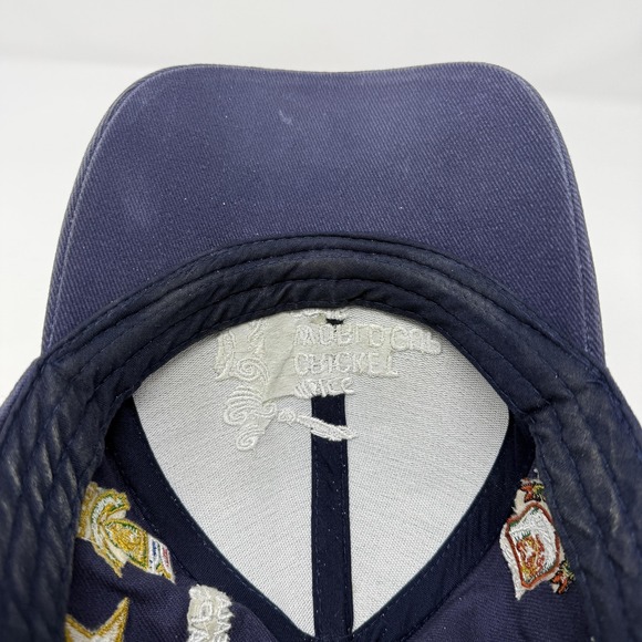 ICC Cricket World Cup 2015 Hat Cap Strap Back Mens One Size Blue Cricket Logos - Picture 8 of 8
